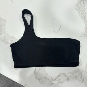 KOANA SWIM | black one shoulder bathing suit top